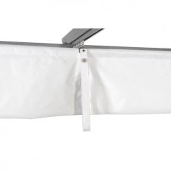 Wadiga Pergolas Et Tonnelles Pergola Acier Gris Et Toile Rétractable Polyester Blanc 290x290x230cm -France Parasols Soldes 2022 pergola acier gris et toile retractable polyester blanc 290x290x230cm 3