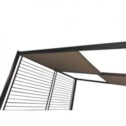 Concept Usine Pergolas Et Tonnelles Pergola Coulissante 4 Toiles 3 X 3 M Gris Et Taupe -France Parasols Soldes 2022 pergola coulissante 4 toiles 3 x 3 m gris et taupe 5