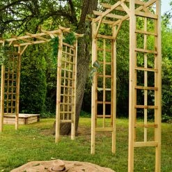 Jardipolys Pergolas Et Tonnelles Pergola De Jardin En Pin -France Parasols Soldes 2022 pergola de jardin en pin 3