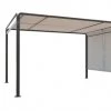 Concept Usine Pergolas Et Tonnelles Pergola Rétractable 3 X 4 M En Tissu Polyester Noir Et Blanc