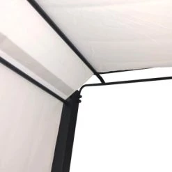 Concept Usine Pergolas Et Tonnelles Pergola Rétractable 3 X 4 M En Tissu Polyester Noir Et Blanc -France Parasols Soldes 2022 pergola retractable 3 x 4 m en tissu polyester noir et blanc 2