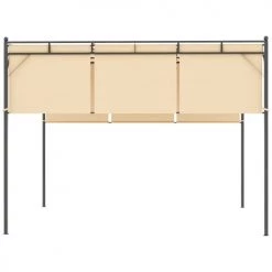 Outsunny Pergolas Et Tonnelles Pergola Rétractable Acier Noir Toiles Polyester Haute Densité Beige -France Parasols Soldes 2022 pergola retractable acier noir toiles polyester haute densite beige 5