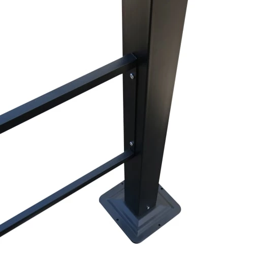 Outsunny Pergolas Et Tonnelles Pergola Rétractable Alu. Acier époxy Noir Double Toile Polyester Gris 6 Outsunny Pergolas Et Tonnelles Pergola Rétractable Alu. Acier époxy Noir Double Toile Polyester Gris – Image 6