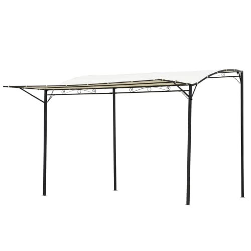 Outsunny Pergolas Et Tonnelles Pergola Tonnelle De Jardin Avec Auvent Réglable Métal Polyester Crème 1 Outsunny Pergolas Et Tonnelles Pergola Tonnelle De Jardin Avec Auvent Réglable Métal Polyester Crème