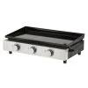Happy Garden Barbecues Et Planchas Plancha Au Gaz 3 Brûleurs Plaque En Fonte Acier Noir Et Inox