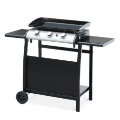 Alice's Garden Barbecues Et Planchas Plancha Au Gaz 3 Brûleurs Sur Chariot