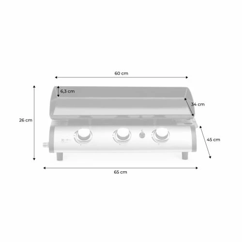 Alice's Garden Barbecues Et Planchas Plancha Au Gaz 3 Feux Porthos 3 Brûleurs 75 Kw 6 Alice's Garden Barbecues Et Planchas Plancha Au Gaz 3 Feux Porthos 3 Brûleurs 75 Kw – Image 6