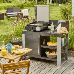 Cook In Garden Barbecues Et Planchas Plancha électrique Plaque En Fonte Noire Et Capot -France Parasols Soldes 2022 plancha electrique plaque en fonte noire et capot 4