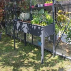 Dcb Garden Rangements Extérieur Potager Urbain En Acier Gris Anthracite -France Parasols Soldes 2022 potager urbain en acier gris anthracite 2