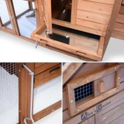 Alice's Garden Rangements Extérieur Poulailler En Bois Galinette, 3 Poules, Cage à Poule Avec Enclos -France Parasols Soldes 2022 poulailler en bois galinette 3 poules cage a poule avec enclos 2