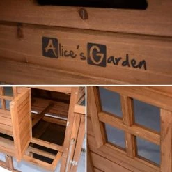 Alice's Garden Rangements Extérieur Poulailler En Bois Geline, 4 Poules, Cage à Poule Avec Enclos -France Parasols Soldes 2022 poulailler en bois geline 4 poules cage a poule avec enclos 3
