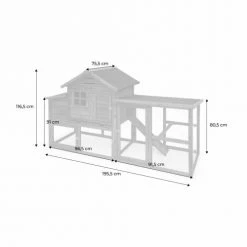 Alice's Garden Rangements Extérieur Poulailler En Bois Geline, 4 Poules, Cage à Poule Avec Enclos -France Parasols Soldes 2022 poulailler en bois geline 4 poules cage a poule avec enclos 5