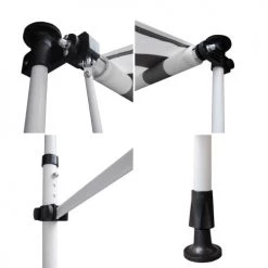 Happy Garden Pergolas Et Tonnelles Store Banne Pour Balcon 3 × 1,2m Toile Rayée Blanche/grise -France Parasols Soldes 2022 store banne pour balcon 3 1 2m toile rayee blanche grise 2