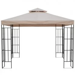 Outsunny Pergolas Et Tonnelles Toile De Rechange Tonnelle Beige 3 X 3 M -France Parasols Soldes 2022 toile de rechange tonnelle beige 3 x 3 m 2