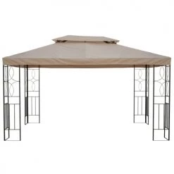 Outsunny Pergolas Et Tonnelles Toile De Rechange Tonnelle Beige 3 X 4 M -France Parasols Soldes 2022 toile de rechange tonnelle beige 3 x 4 m 2