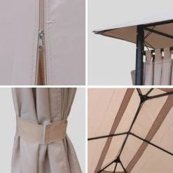 Alice's Garden Pergolas Et Tonnelles Tonnelle 3 X 4 M - Pergola Avec Rideaux 9 Alice's Garden Pergolas Et Tonnelles Tonnelle 3 X 4 M - Pergola Avec Rideaux -France Parasols Soldes 2022 tonnelle 3 x 4 m pergola avec rideaux 3