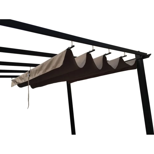 Concept Usine Pergolas Et Tonnelles Tonnelle Autoportante 3 X 3 M En Aluminium Et Toile Taupe 3 Concept Usine Pergolas Et Tonnelles Tonnelle Autoportante 3 X 3 M En Aluminium Et Toile Taupe – Image 3