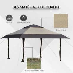 Outsunny Pergolas Et Tonnelles Tonnelle Barnum De Jardin Pop-up Pliant Avec Sac Transport -France Parasols Soldes 2022 tonnelle barnum de jardin pop up pliant avec sac transport 10