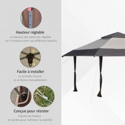 Outsunny Pergolas Et Tonnelles Tonnelle Barnum De Jardin Pop-up Pliant Avec Sac Transport -France Parasols Soldes 2022 tonnelle barnum de jardin pop up pliant avec sac transport 11