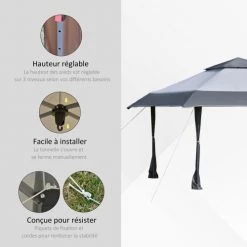 Outsunny Pergolas Et Tonnelles Tonnelle Barnum De Jardin Pop-up Pliant Avec Sac Transport -France Parasols Soldes 2022 tonnelle barnum de jardin pop up pliant avec sac transport 4