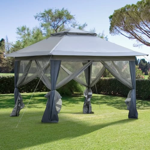 Outsunny Pergolas Et Tonnelles Tonnelle Barnum De Jardin Pop-up Pliant Moustiquaires Sac Transport 2 Outsunny Pergolas Et Tonnelles Tonnelle Barnum De Jardin Pop-up Pliant Moustiquaires Sac Transport – Image 2