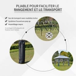 Outsunny Pergolas Et Tonnelles Tonnelle Barnum De Jardin Pop-up Pliant Moustiquaires Sac Transport 11 Outsunny Pergolas Et Tonnelles Tonnelle Barnum De Jardin Pop-up Pliant Moustiquaires Sac Transport -France Parasols Soldes 2022 tonnelle barnum de jardin pop up pliant moustiquaires sac transport 5