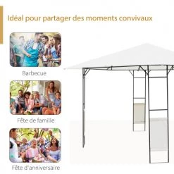 Outsunny Pergolas Et Tonnelles Tonnelle Barnum Pavillon De Jardin Métal époxy Polyester Crème -France Parasols Soldes 2022 tonnelle barnum pavillon de jardin metal epoxy polyester creme 5