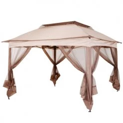 France Parasols Soldes 2022 6 Outsunny Pergolas Et Tonnelles Tonnelle Barnum Pliant 3,25L X 3,25l X 2,95H M Coloris Café