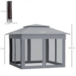 Outsunny Pergolas Et Tonnelles Tonnelle Barnum Pliant 3,25L X 3,25l X 2,95H M Coloris Gris -France Parasols Soldes 2022 tonnelle barnum pliant 3 25l x 3 25l x 2 95h m coloris gris 2