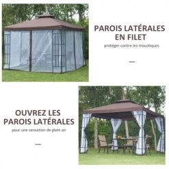 Outsunny Pergolas Et Tonnelles Tonnelle Barnum Style Colonial Chocolat Blanc 10 Outsunny Pergolas Et Tonnelles Tonnelle Barnum Style Colonial Chocolat Blanc -France Parasols Soldes 2022 tonnelle barnum style colonial chocolat blanc 4