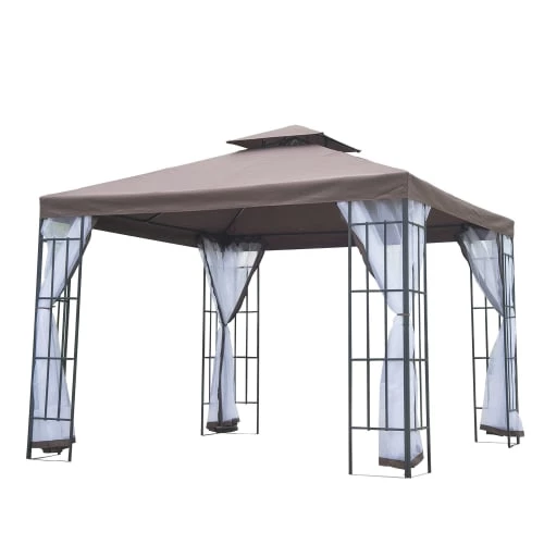 Outsunny Pergolas Et Tonnelles Tonnelle Barnum Style Colonial Chocolat Blanc 1 Outsunny Pergolas Et Tonnelles Tonnelle Barnum Style Colonial Chocolat Blanc