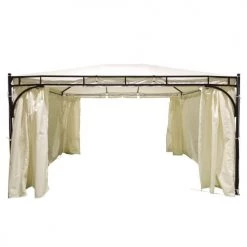 Maisons Du Monde Pergolas Et Tonnelles Tonnelle De Jardin En Acier Noir Et Toile écrue -France Parasols Soldes 2022 tonnelle de jardin en acier noir et toile ecrue 1000 9 4 209432 3