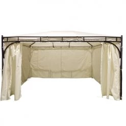 Maisons Du Monde Pergolas Et Tonnelles Tonnelle De Jardin En Acier Noir Et Toile écrue -France Parasols Soldes 2022 tonnelle de jardin en acier noir et toile ecrue 1000 9 4 209432 4