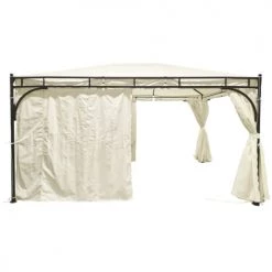 Maisons Du Monde Pergolas Et Tonnelles Tonnelle De Jardin En Acier Noir Et Toile écrue -France Parasols Soldes 2022 tonnelle de jardin en acier noir et toile ecrue 1000 9 4 209432 6