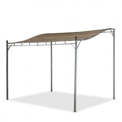 IMS Garden Pergolas Et Tonnelles Tonnelle Murale 3x2,5m Avec Toile Taupe