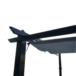 Avril Paris Pergolas Et Tonnelles Tonnelle Murale 3x4m Avec Toile Rétractable En Aluminium Gris -France Parasols Soldes 2022 tonnelle murale 3x4m avec toile retractable en aluminium gris 5